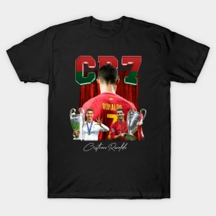 CR7 Cristiano Vintage Bootleg Style Ronaldo T-Shirt